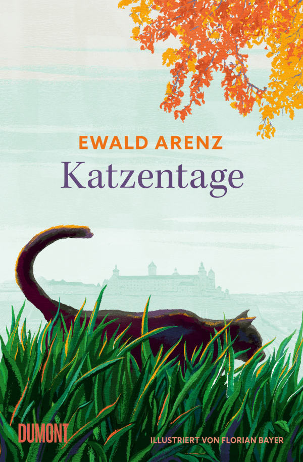 Ein illustriertes Cover mit einer schwarzen Katze im Vordergrund.