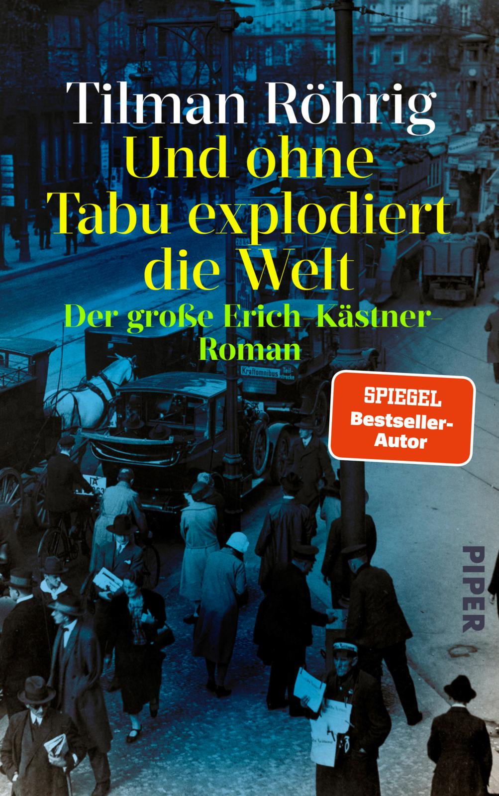 Ein dunkelblaues Cover, mit dem Titel in gelber Schrift.